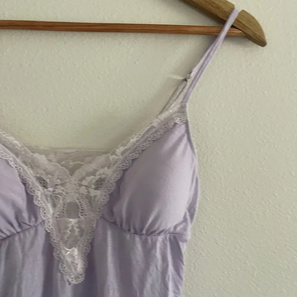 Victoria's Secret Purple Lace‎ Modal Nightgown Slip Dress Size Small - Picture 12 of 14